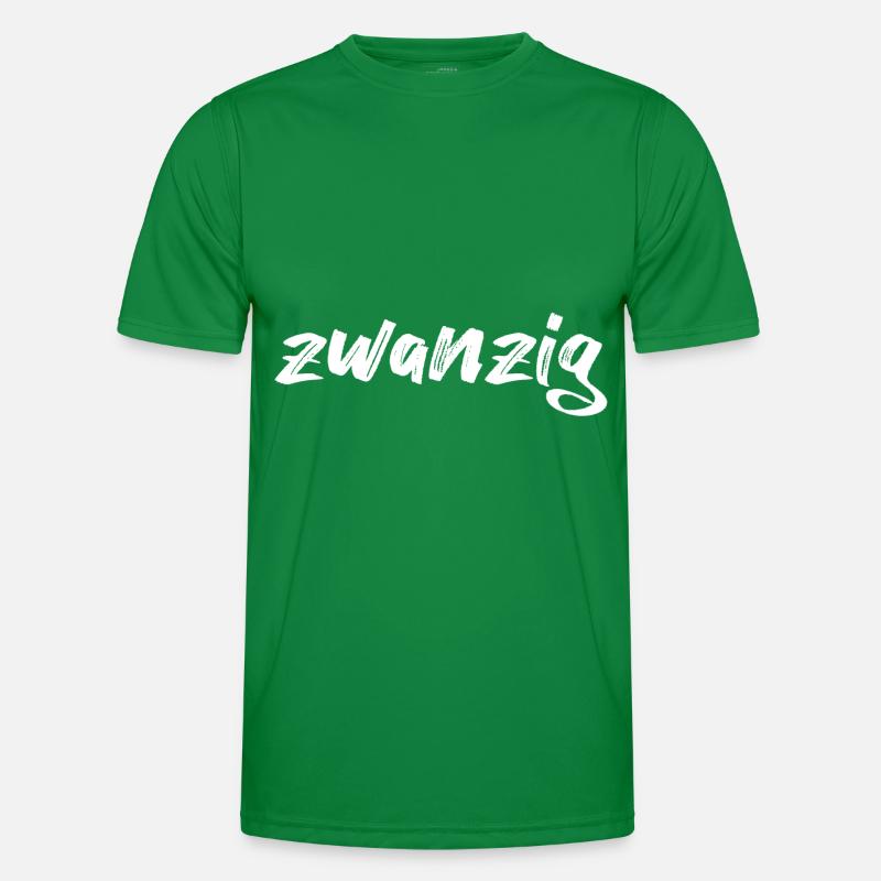 zwanzig 20 Schriftzug Männer Funktions-T-Shirt