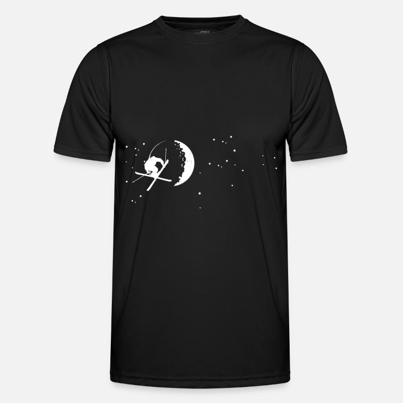 Moon - Skiing - (5) - Men's Functional T-Shirt - black