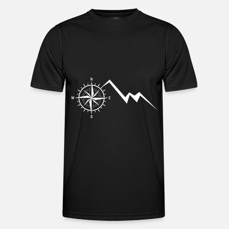 Compass - Mountain - (13) - Men's Functional T-Shirt - black