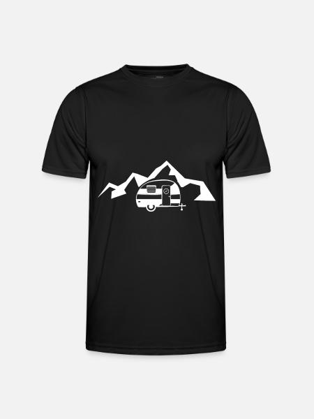 Berg - Karawane - (9) - Männer Funktions-T-Shirt - Schwarz