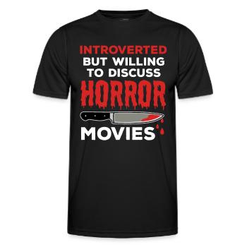 Dicton d’horreur pour les fans de films d’horreur - T-shirt sport Homme - noir - Devant - AI Model Male 178 dark (178cm)