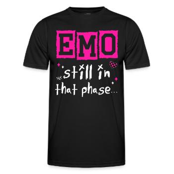 Emo - Still in that phase - Männer Funktions-T-Shirt - Schwarz - Vorne - AI Model Male 178 dark (178cm)