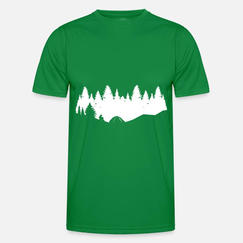 Bäume - Camping - (2) Männer Funktions-T-Shirt