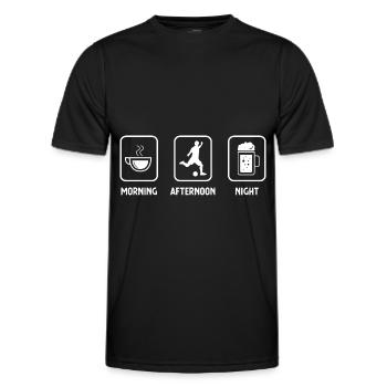 Tomorrow Afternoon Night and Football 1 - (2) - Men's Functional T-Shirt - black - Front - AI Model Male 178 dark (178cm)