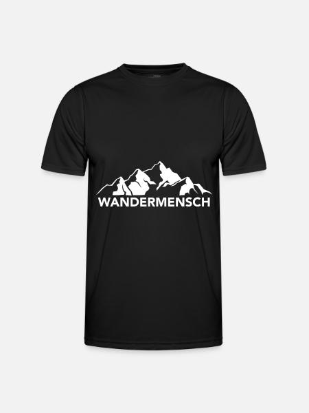 Wandermensch - (3) - Männer Funktions-T-Shirt - Schwarz