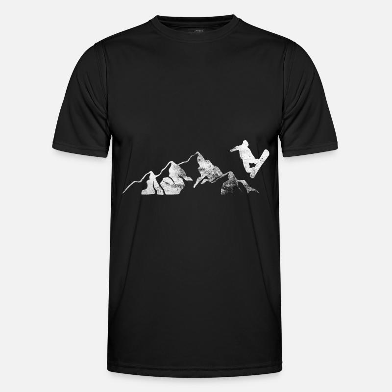Mountain - Snowboarding - (10) - Men's Functional T-Shirt - black