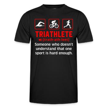 Definition des Triathleten - Männer Funktions-T-Shirt - Schwarz - Vorne - AI Model Male 178 dark (178cm)