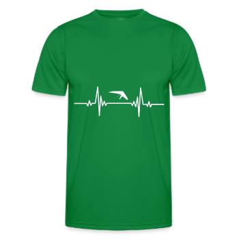 Heartbeat Glisse à droite - T-shirt sport Homme - vert - Devant - AI Model Male 178 dark (178cm)