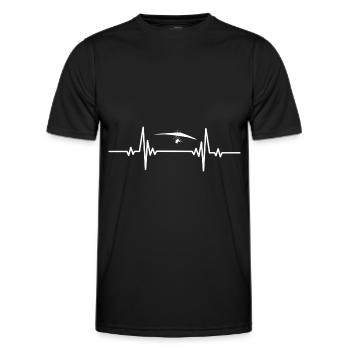 Centre de glisse Heartbeat - T-shirt sport Homme - noir - Devant - AI Model Male 178 dark (178cm)