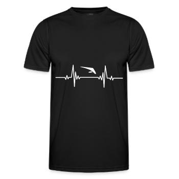 Heartbeat Hang Glider - Men's Functional T-Shirt - black - Front - AI Model Male 178 dark (178cm)