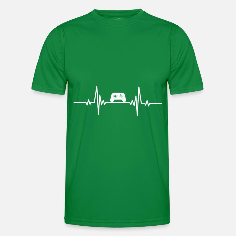 Heartbeat tragbarer Gaming-Controller (2) Männer Funktions-T-Shirt