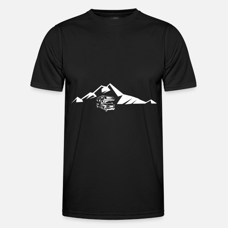 Mountain - Camping Van - (9) - Men's Functional T-Shirt - black
