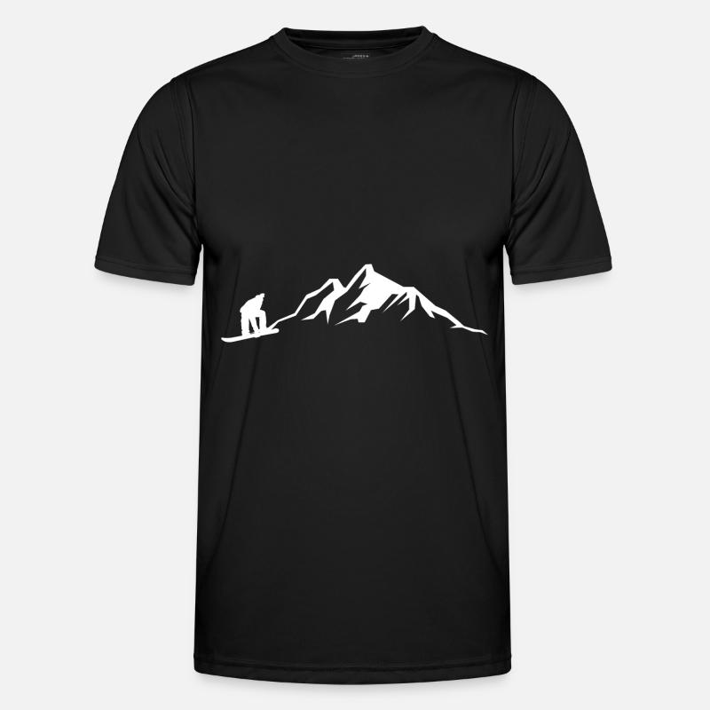 Mountain - Snowboarding - (12) - Men's Functional T-Shirt - black