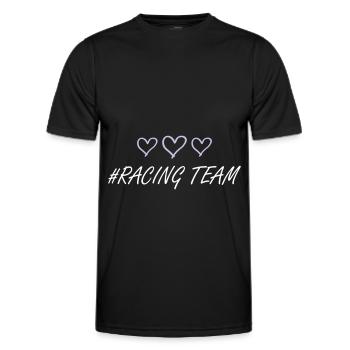 Racing Team herzchen - Männer Funktions-T-Shirt - Schwarz - Vorne - AI Model Male 178 dark (178cm)
