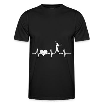 Mein Herz Schlägt Für Das Tanzen Herzschlag Tanz - Männer Funktions-T-Shirt - Schwarz - Vorne - AI Model Male 178 dark (178cm)