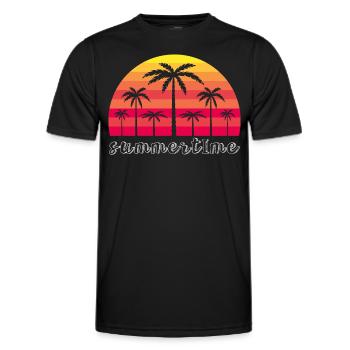 Plamen Summertime die Sommerzeit - Männer Funktions-T-Shirt - Schwarz - Vorne - AI Model Male 178 dark (178cm)