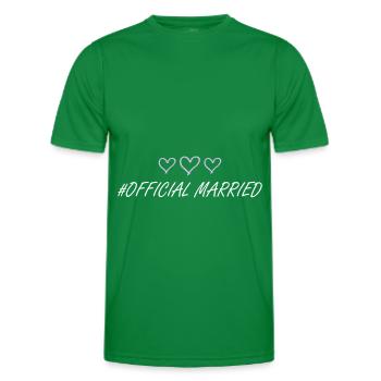 Coeur de mariage marié - T-shirt sport Homme - vert - Devant - AI Model Male 178 dark (178cm)