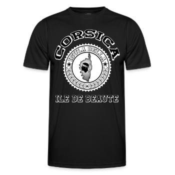Island of beauty France Corsica Corsica - Men's Functional T-Shirt - black - Front - AI Model Male 178 dark (178cm)