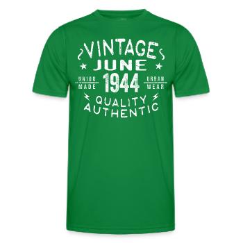 1944 Juni 1944 Jahrestag Juni 1944 Juni Geburtstag - Männer Funktions-T-Shirt - Kelly Green - Vorne - AI Model Male 178 dark (178cm)