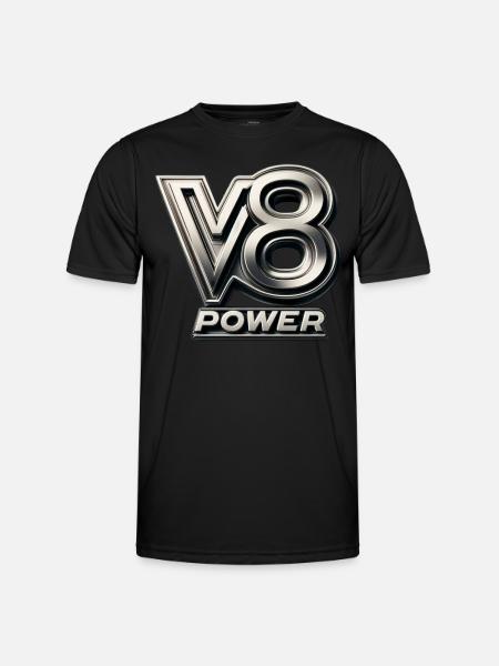 V8 power - Men's Functional T-Shirt - black