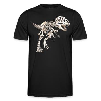 Lustiger T-Rex Tyrannosaurus Rex Dinosaurier Skelett - Männer Funktions-T-Shirt - Schwarz - Vorne - AI Model Male 178 dark (178cm)
