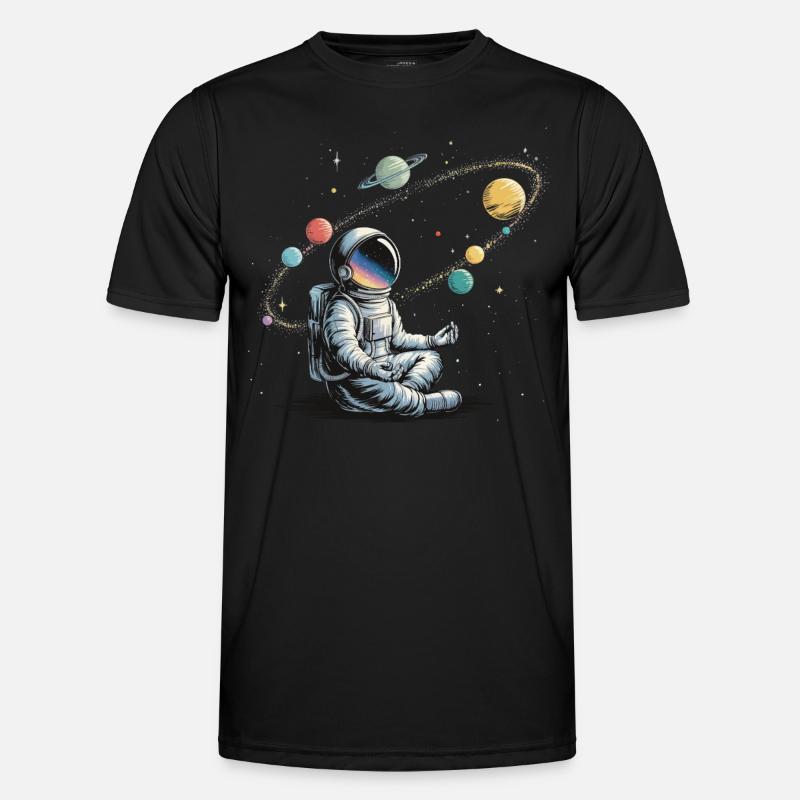 Astronaute Méditation Planète Espace Orbite T-shirt sport Homme