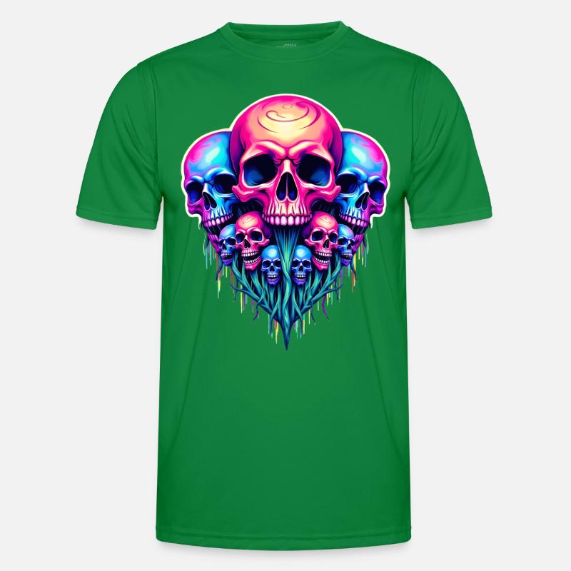 Psychedelic skull Men's Functional T-Shirt