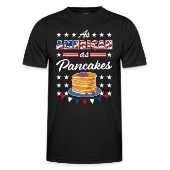 As American As Pancakes 4th of July USA - Männer Funktions-T-Shirt - Schwarz - Vorne - AI Model Male 178 dark (178cm)