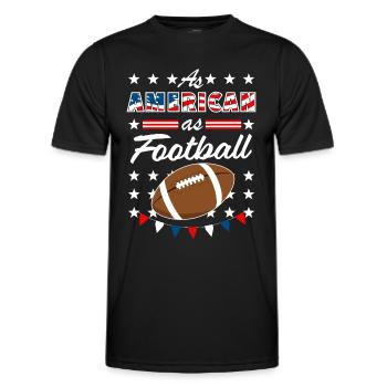 As American As Football 4th of July USA - Männer Funktions-T-Shirt - Schwarz - Vorne - AI Model Male 178 dark (178cm)