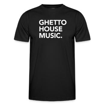 Ghetto House Music Minimalistisch Booty House - Männer Funktions-T-Shirt - Schwarz - Vorne - AI Model Male 178 dark (178cm)