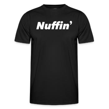 Nuffin Nichts Kein Kommentar Lustig - Männer Funktions-T-Shirt - Schwarz - Vorne - AI Model Male 178 dark (178cm)