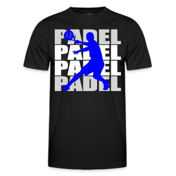 Padel - Männer Funktions-T-Shirt - Schwarz - Vorne - AI Model Male 178 dark (178cm)