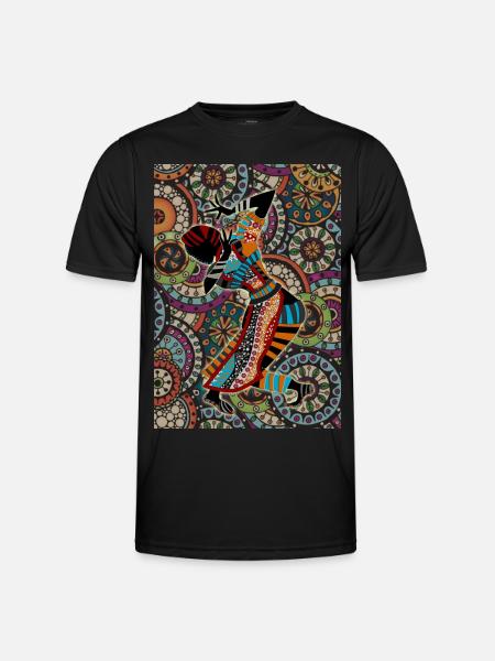 Afrique, autochtones - T-shirt sport Homme - noir