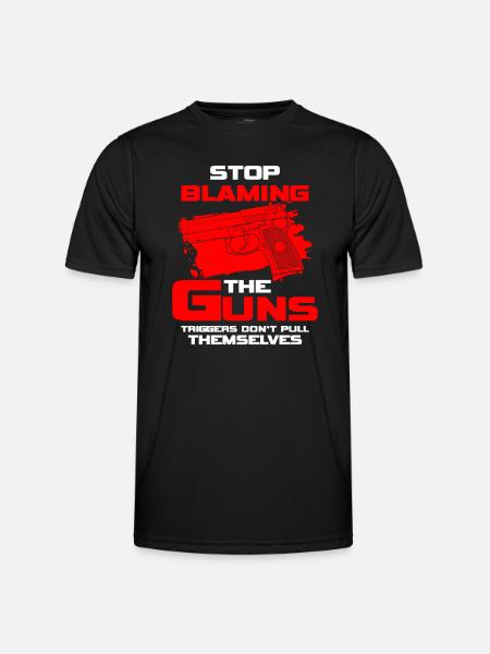 Pistol Ammunition Hunting Shooting - Men's Functional T-Shirt - black
