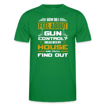 Weapon Firearm Firearm - Men's Functional T-Shirt - kelly green - Front - AI Model Male 178 dark (178cm)