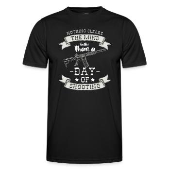 Weapon Shot Gun Owner Shooting - Men's Functional T-Shirt - black - Front - AI Model Male 178 dark (178cm)