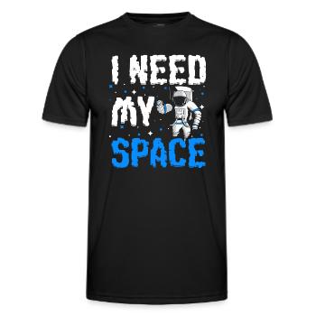 Weltall Logo Stern Rakete - Männer Funktions-T-Shirt - Schwarz - Vorne - AI Model Male 178 dark (178cm)