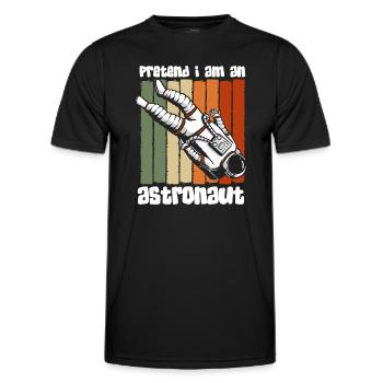 Space Logo Spaceman Spaceman - Men's Functional T-Shirt - black - Front - AI Model Male 178 dark (178cm)