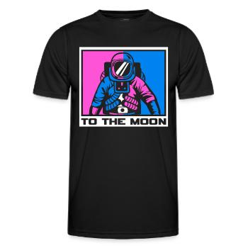 Logo de l’espace Voyager - T-shirt sport Homme - noir - Devant - AI Model Male 178 dark (178cm)
