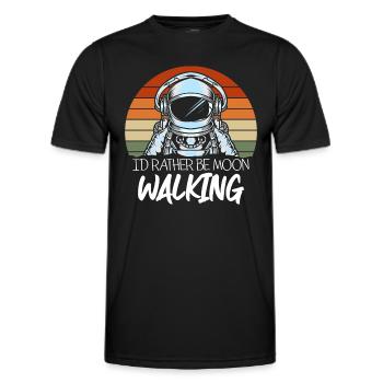 Weltall Schwerelos Voyager Rakete - Männer Funktions-T-Shirt - Schwarz - Vorne - AI Model Male 178 dark (178cm)