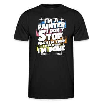 Maler Lackierer Renovieren Malermeister - Männer Funktions-T-Shirt - Schwarz - Vorne - AI Model Male 178 dark (178cm)