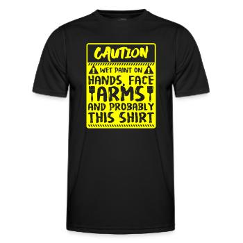 Paint Brush Craftsman - Men's Functional T-Shirt - black - Front - AI Model Male 178 dark (178cm)