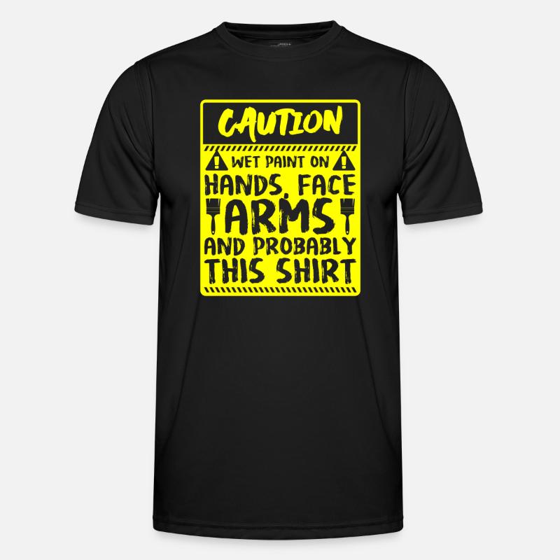 Farben Pinsel Handwerker Männer Funktions-T-Shirt