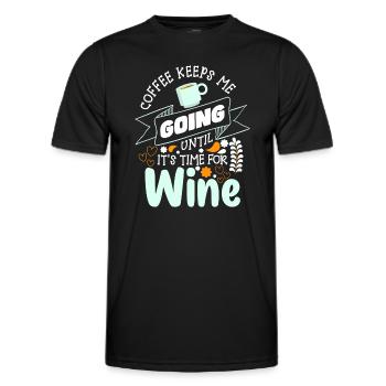 Coffee Cup Early Riser Drink - Men's Functional T-Shirt - black - Front - AI Model Male 178 dark (178cm)