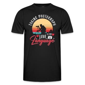 Kamera Foto Bild - Männer Funktions-T-Shirt - Schwarz - Vorne - AI Model Male 178 dark (178cm)