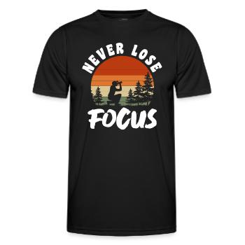 Photography SLR Digital Camera - Men's Functional T-Shirt - black - Front - AI Model Male 178 dark (178cm)