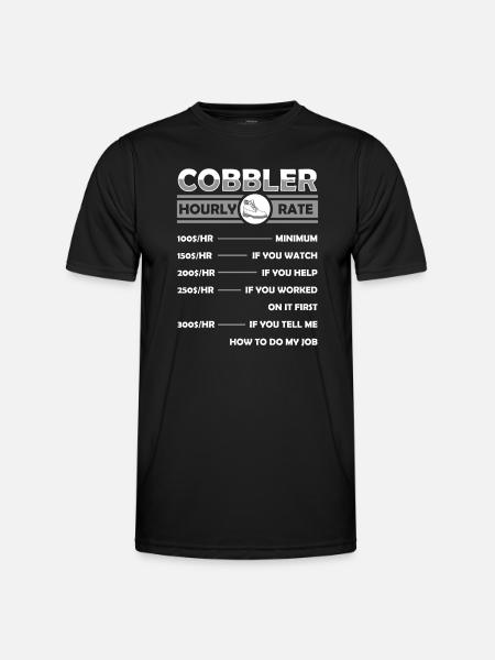 Shoemaker craftsman sole - Men's Functional T-Shirt - black