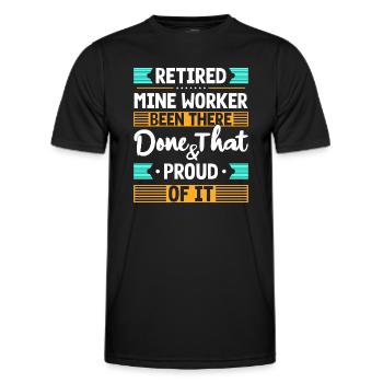 Miner Occupation Mining - Men's Functional T-Shirt - black - Front - AI Model Male 178 dark (178cm)