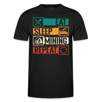 Bergmann Unter Tage Minenarbeiter Schacht - Männer Funktions-T-Shirt - Schwarz - Vorne - AI Model Male 178 dark (178cm)