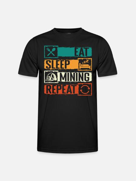 Miner Puits des mineurs souterrains - T-shirt sport Homme - noir
